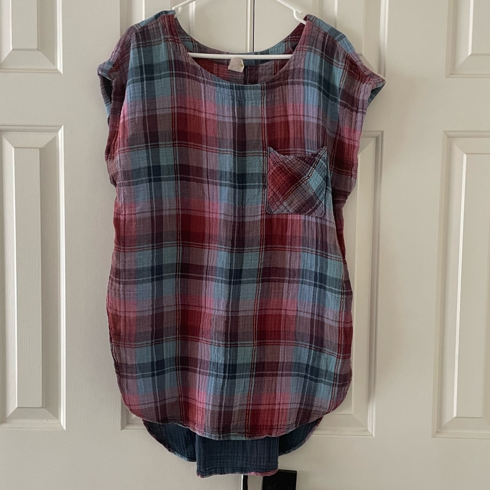 Plaid anthropology tunic